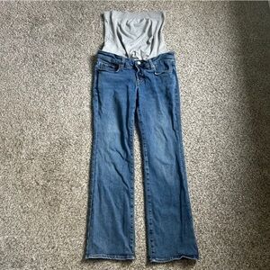 BLANQI Blue Boot Cut Maternity Jeans Classic Style Stretch Comfy Casual Denim 10